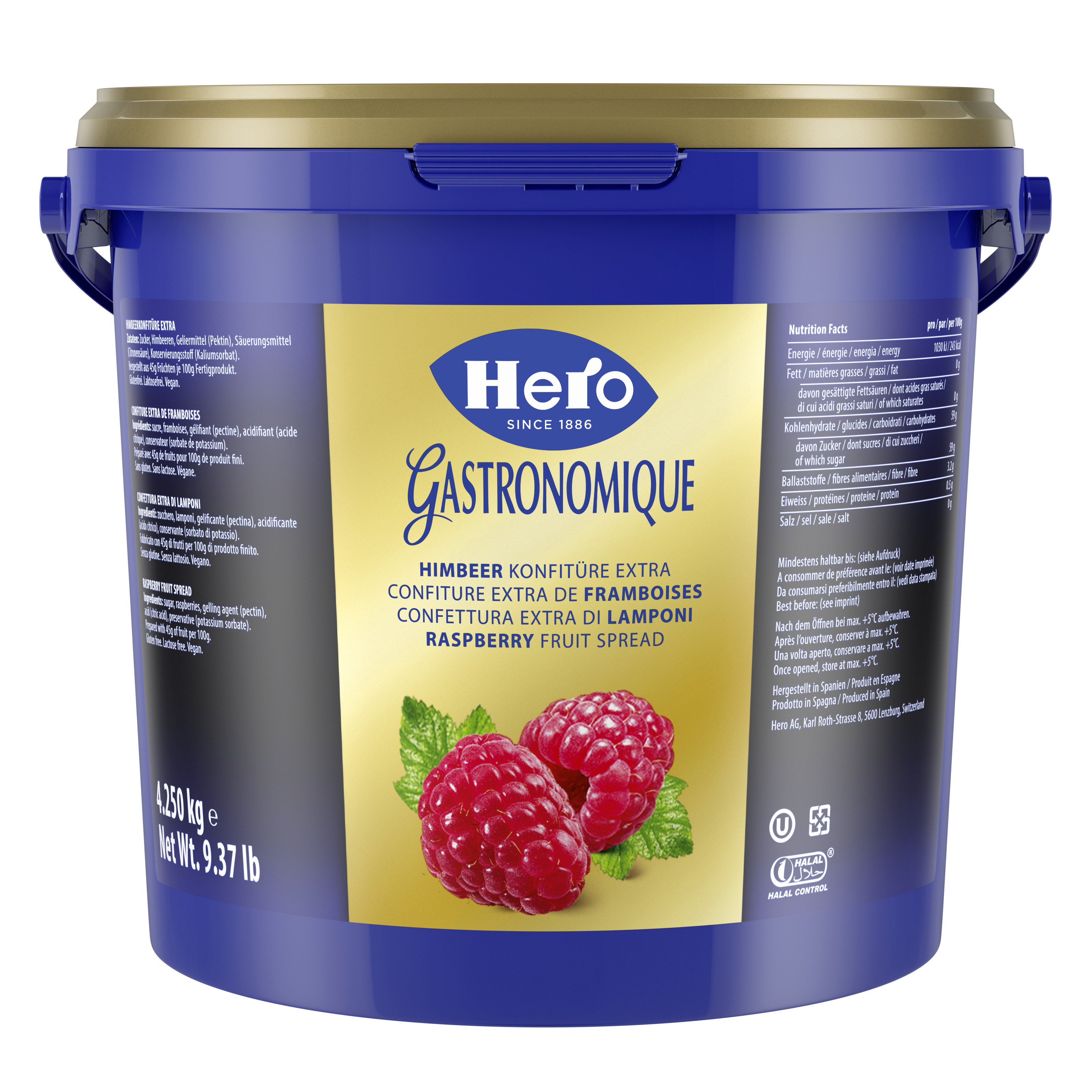 HE raspberry fruit spread     PAI 4